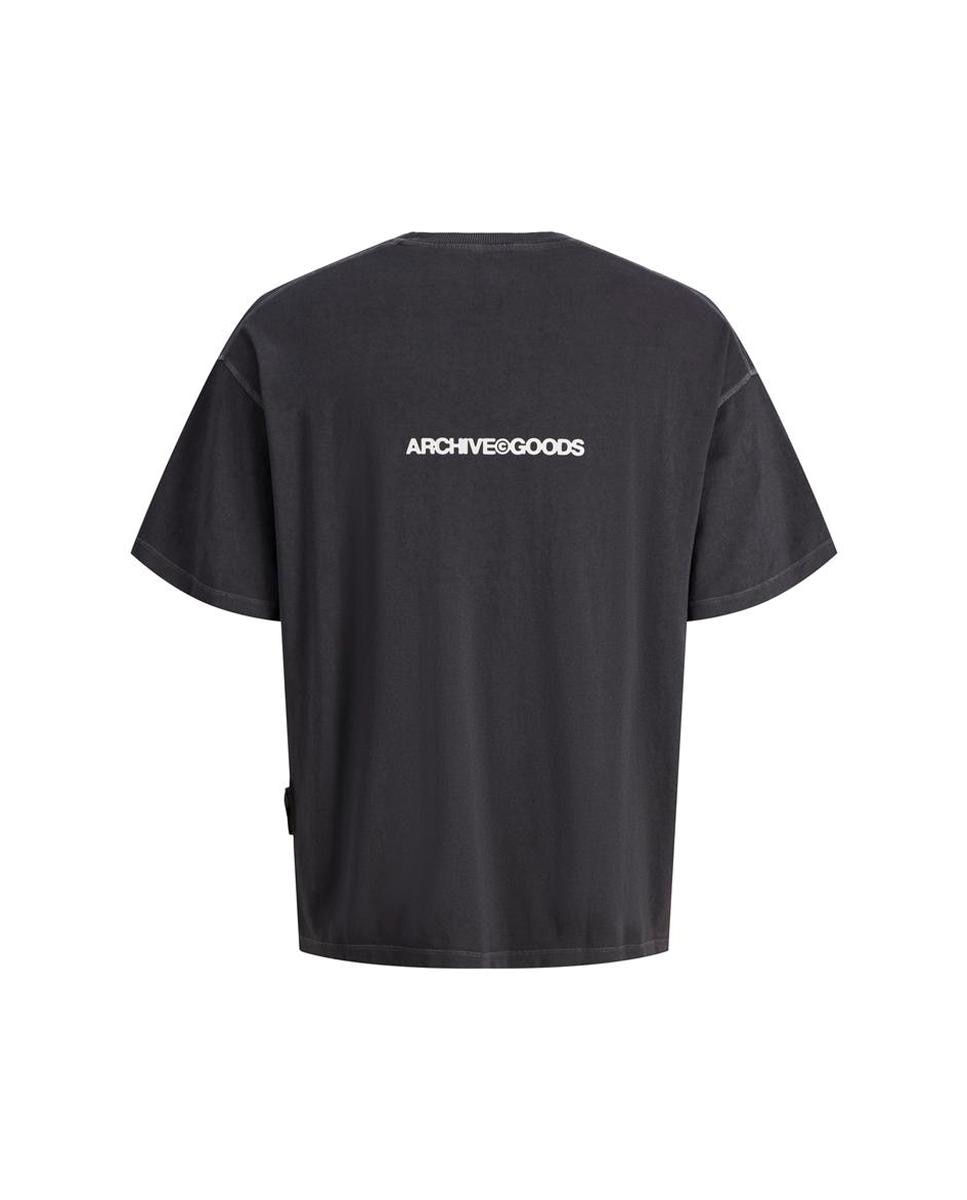 Camiseta de hombre de manga corta con print trasero - Jack & Jones - Negro Negro-2
