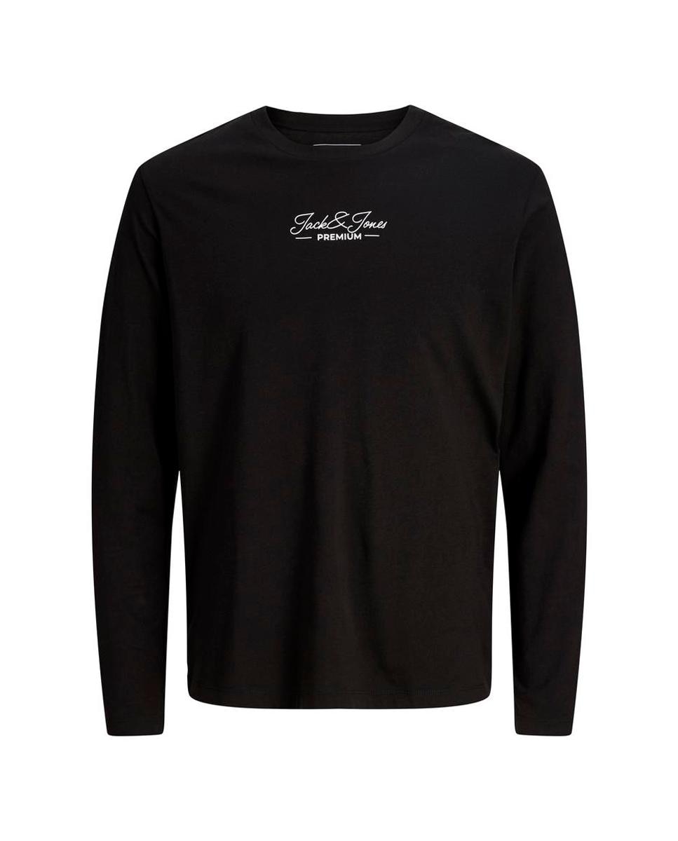 Camiseta de hombre de manga larga con logo - Jack & Jones - Negro Negro-1