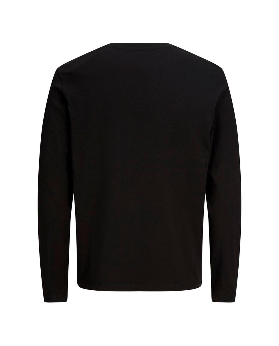 Camiseta de hombre de manga larga con logo - Jack & Jones - Negro Negro-2