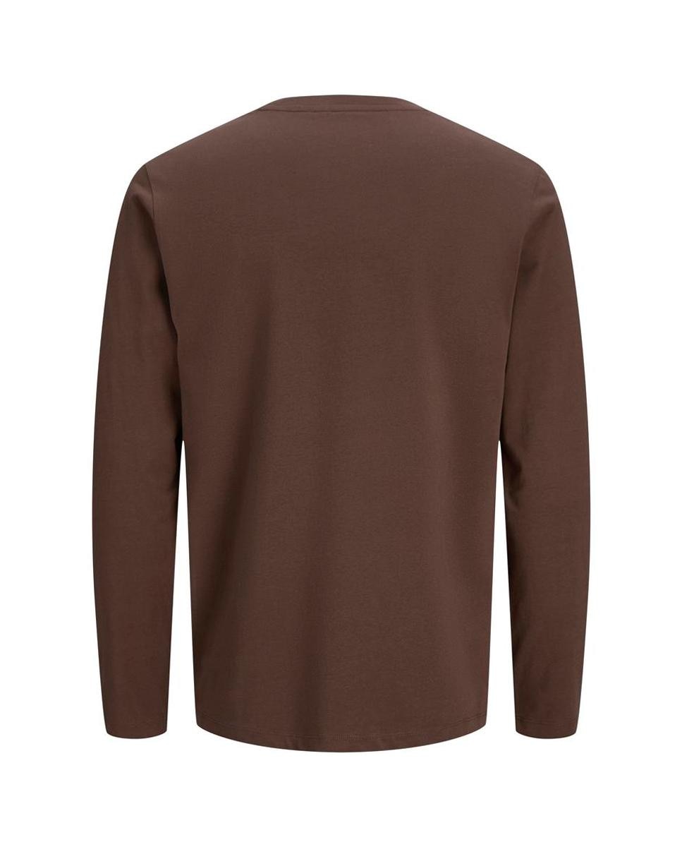 Camiseta de hombre de manga larga con logo - Jack & Jones - Marrón Marrón-2