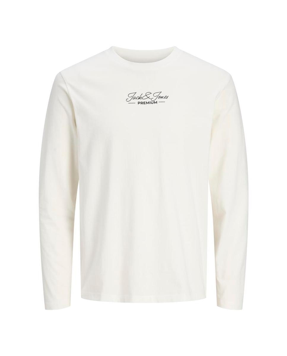 Camiseta de hombre de manga larga con logo - Jack & Jones - Blanco Blanco-1