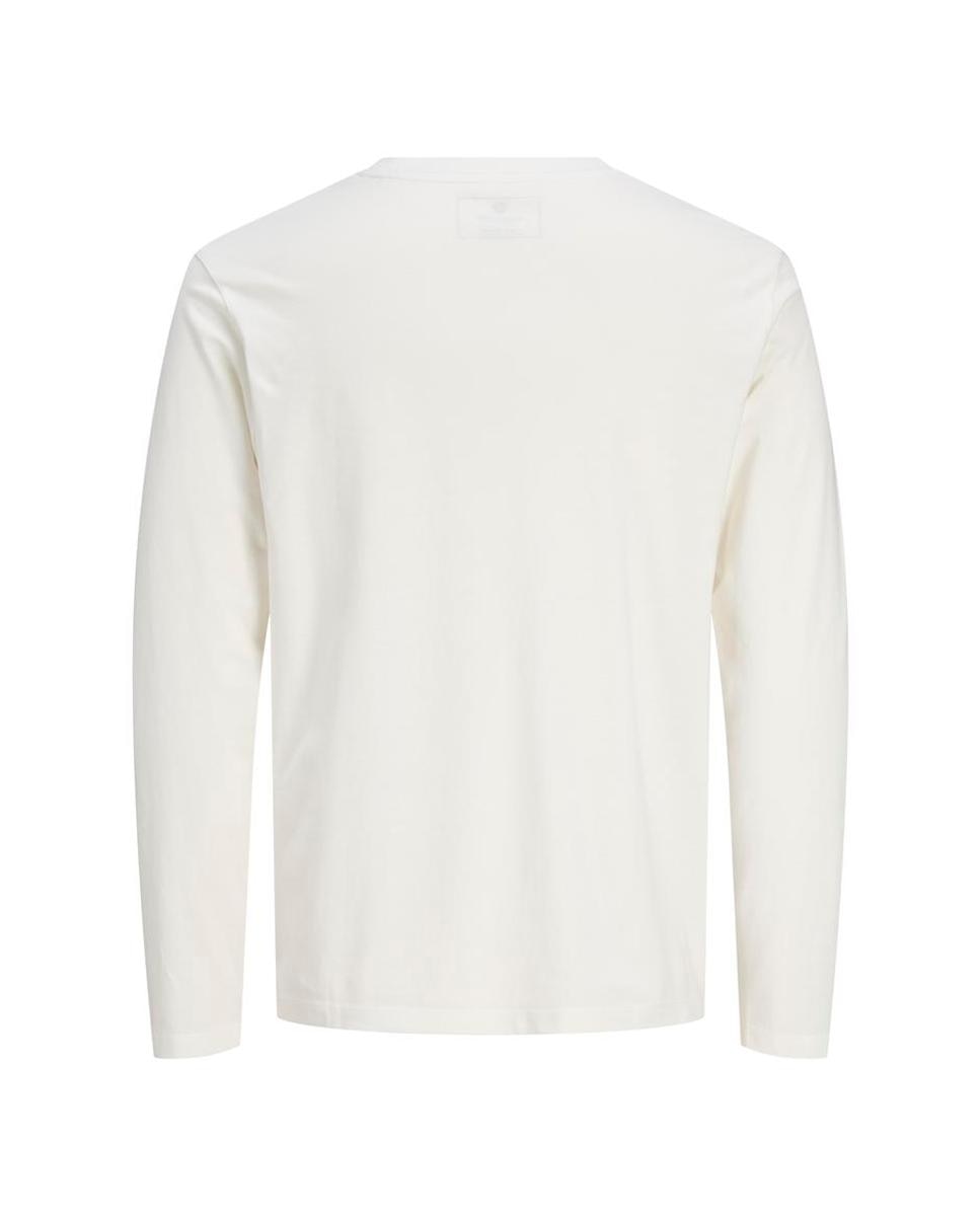 Camiseta de hombre de manga larga con logo - Jack & Jones - Blanco Blanco-2