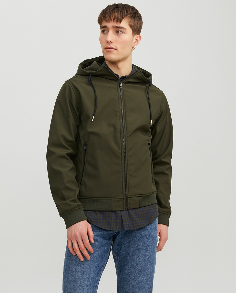 Imagen 1 de Chaqueta ligera softshell de hombre - Jack & Jones - Verde oscuro Verde oscuro