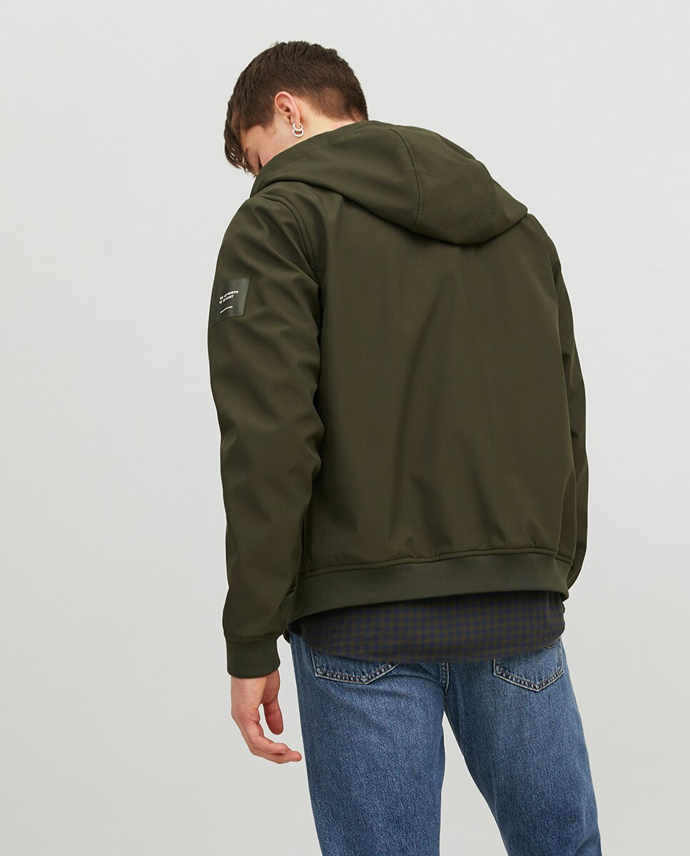 Imagen 2 de Chaqueta ligera softshell de hombre - Jack & Jones - Verde oscuro Verde oscuro