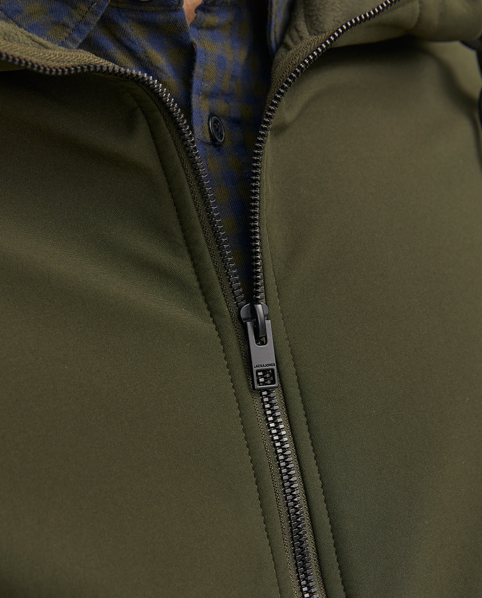 Imagen 4 de Chaqueta ligera softshell de hombre - Jack & Jones - Verde oscuro Verde oscuro
