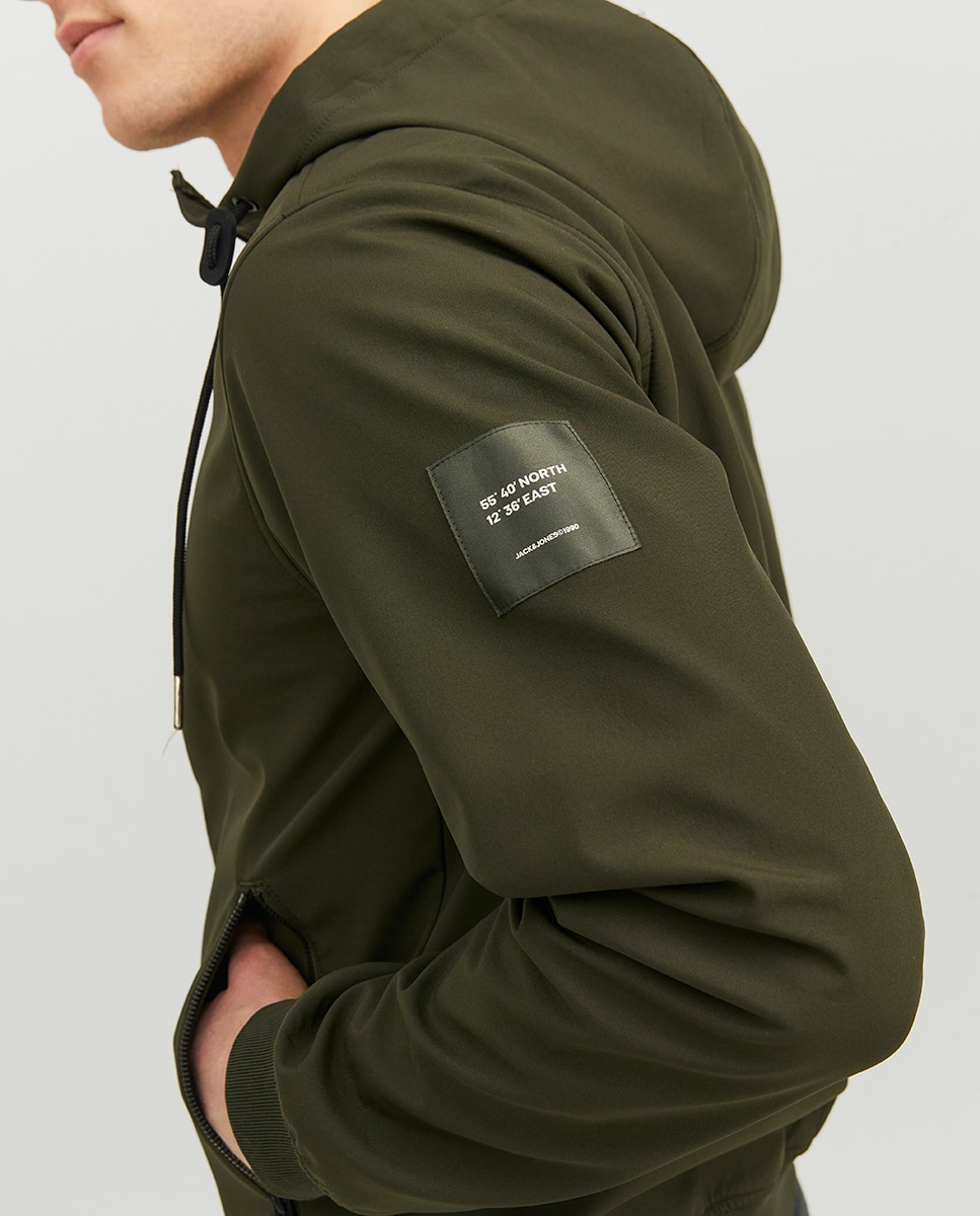 Imagen 5 de Chaqueta ligera softshell de hombre - Jack & Jones - Verde oscuro Verde oscuro