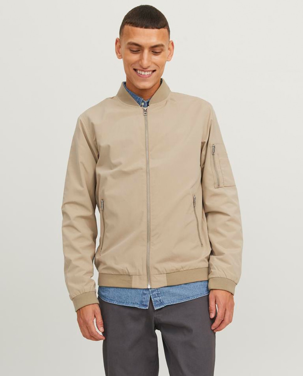 Jack &amp; Jones - Cazadora bómber de hombre beige.
