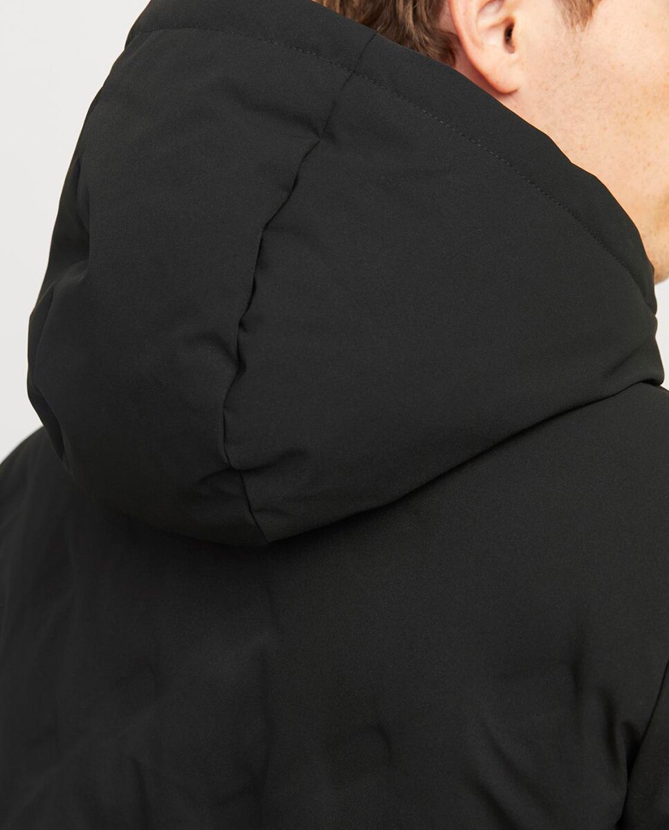 Casaco Acolchoado com Fecho de Correr Preto-4