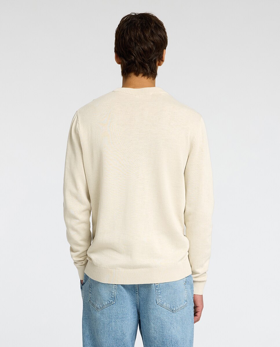 Imagen 2 de Jersey hombre cuello caja - Selected - Blanco Blanco