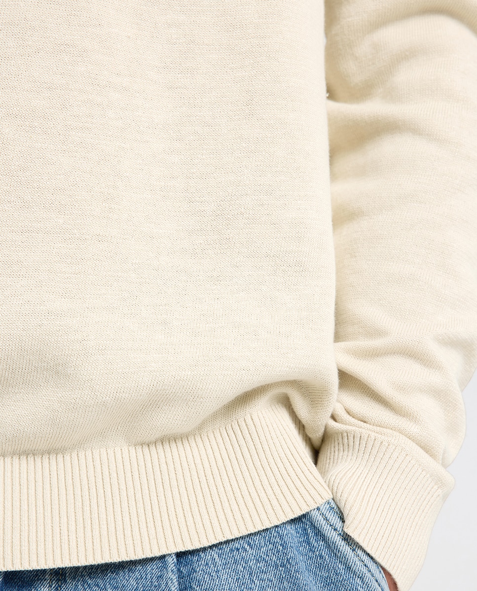 Imagen 4 de Jersey hombre cuello caja - Selected - Blanco Blanco