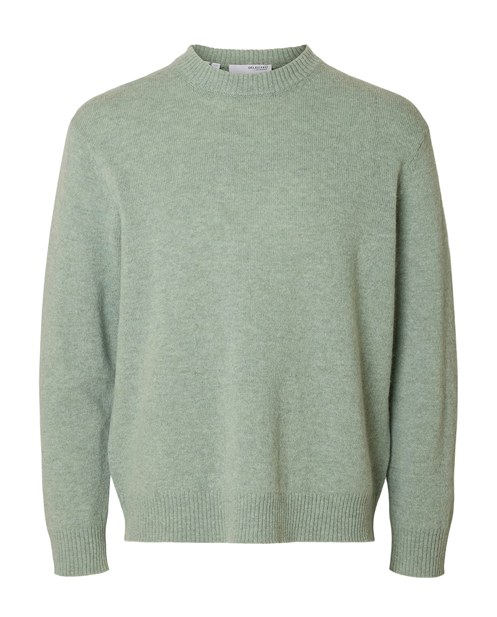 Imagen 5 de Jersey hombre cuello caja - Selected - Verde claro Verde claro