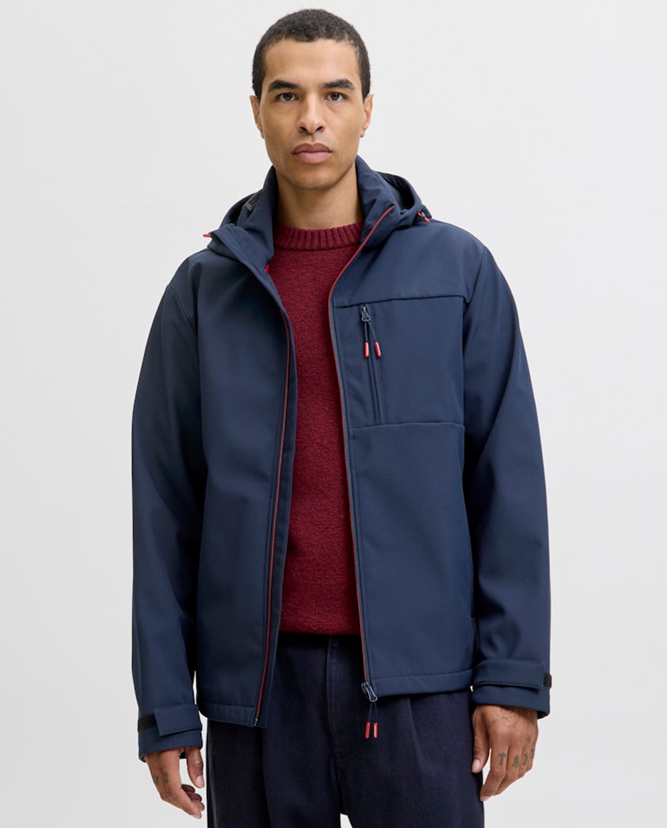 Imagen 1 de Chaqueta ligera softshell de hombre con capucha - Jack & Jones - Azul marino Azul marino