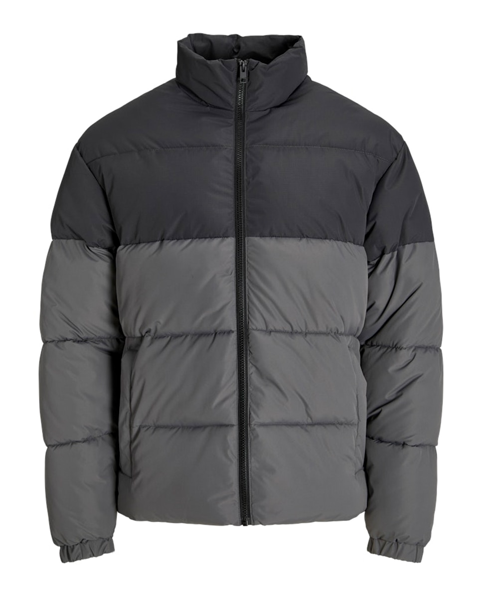 Chaqueta acolchada de hombre cuello alto - Jack & Jones - Gris Gris-6