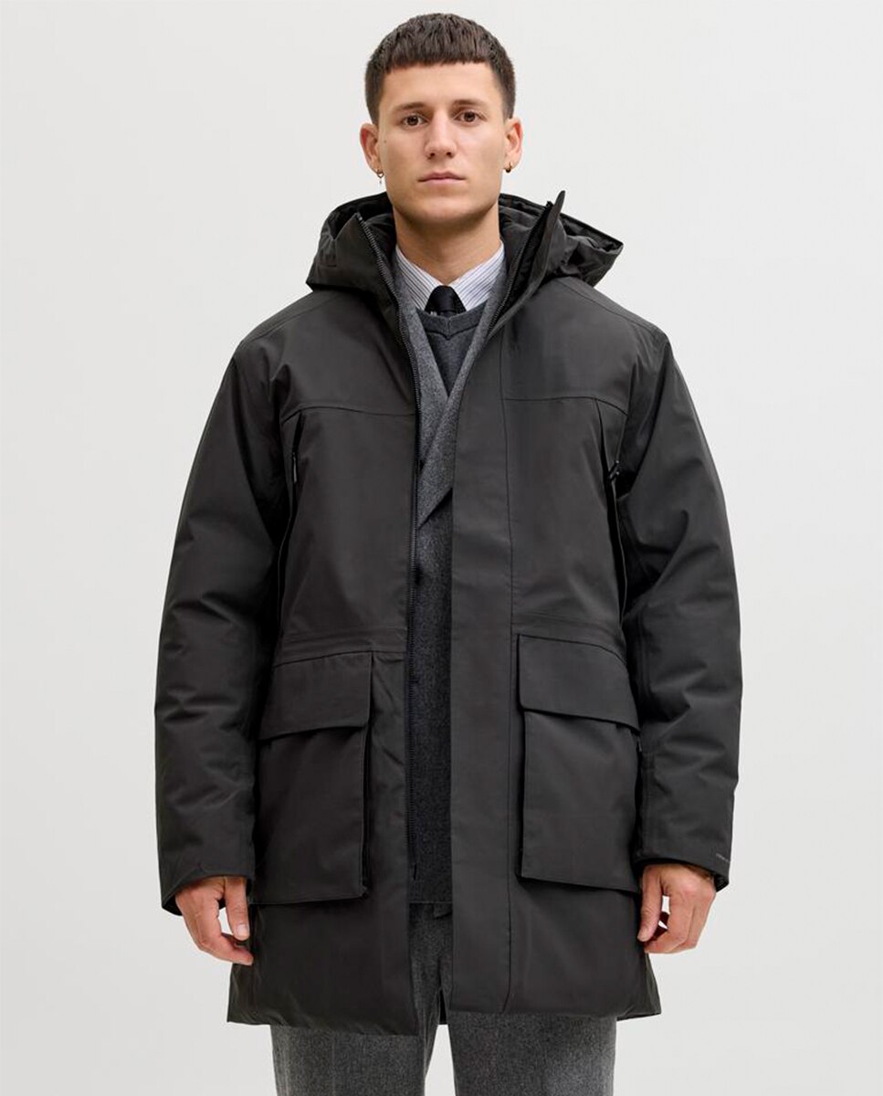 Imagem 0 de Parka Lisa com Capuz