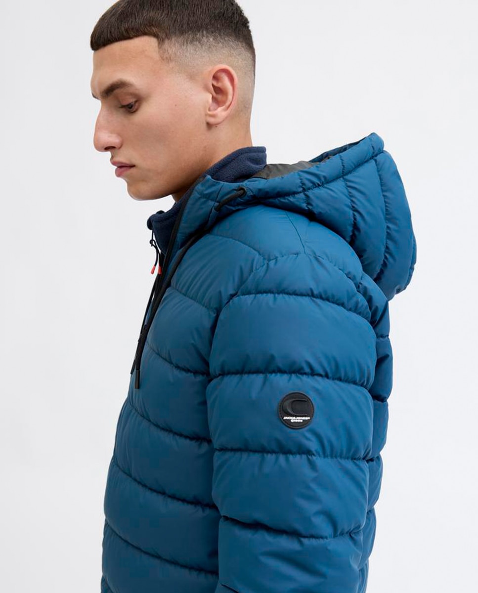 Imagen 3 de Chaqueta acolcada de hombre con capucha - Jack & Jones - Azul Azul