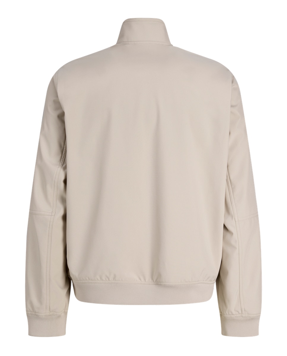 Blusão Softshell com Forro Polar no Interior Creme-7