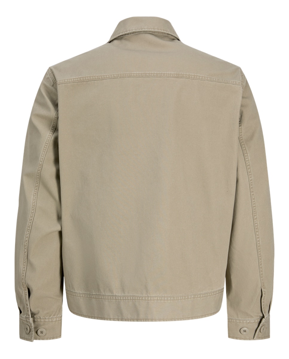 Blusão com Colarinho de Camisa e Bolsos à Frente Castanho-claro-7