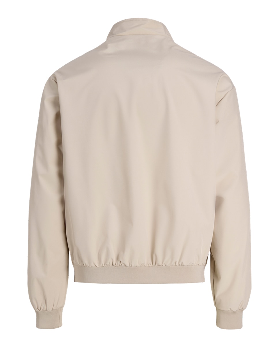 Blusão Bomber Liso com Fecho de Correr Creme-7