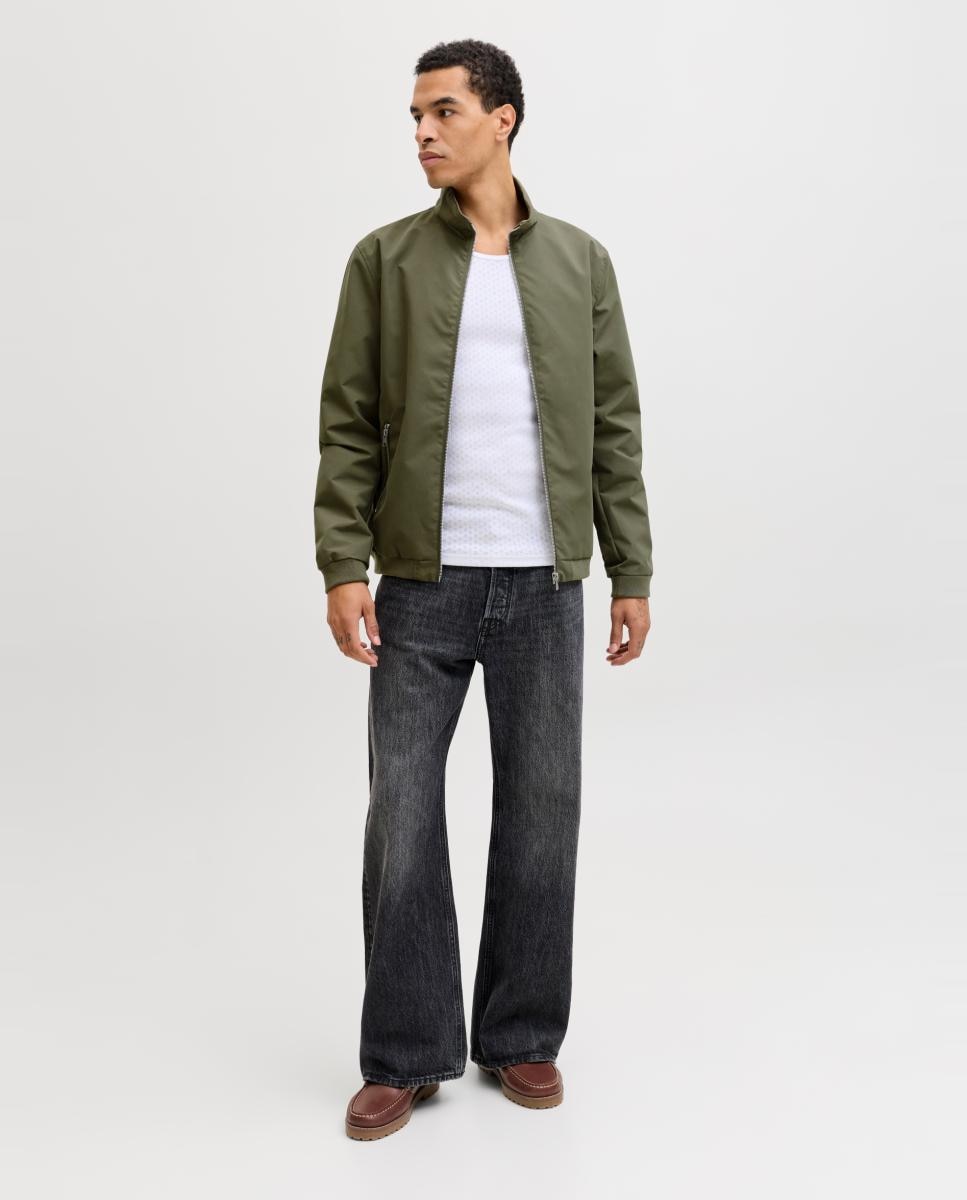 Blusão Bomber com Gola Harrington para Homem Verde-8