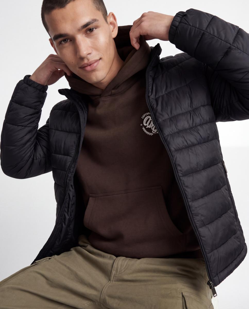 Plumífero de hombre acolchado con cuello alto - Jack & Jones - Negro Negro-3