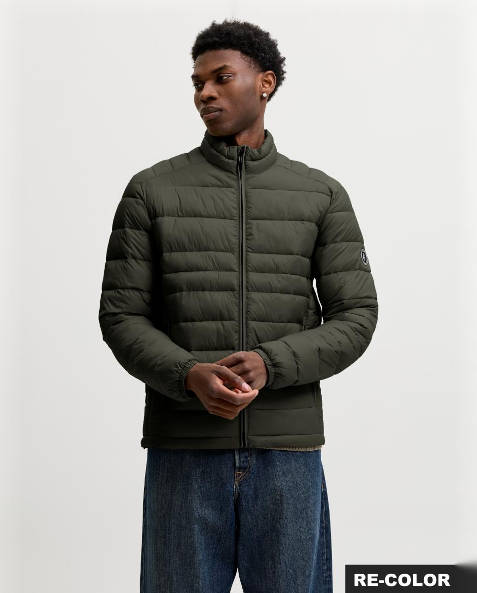 Plumífero de hombre acolchado con cuello alto - Jack & Jones - Verde Verde-1