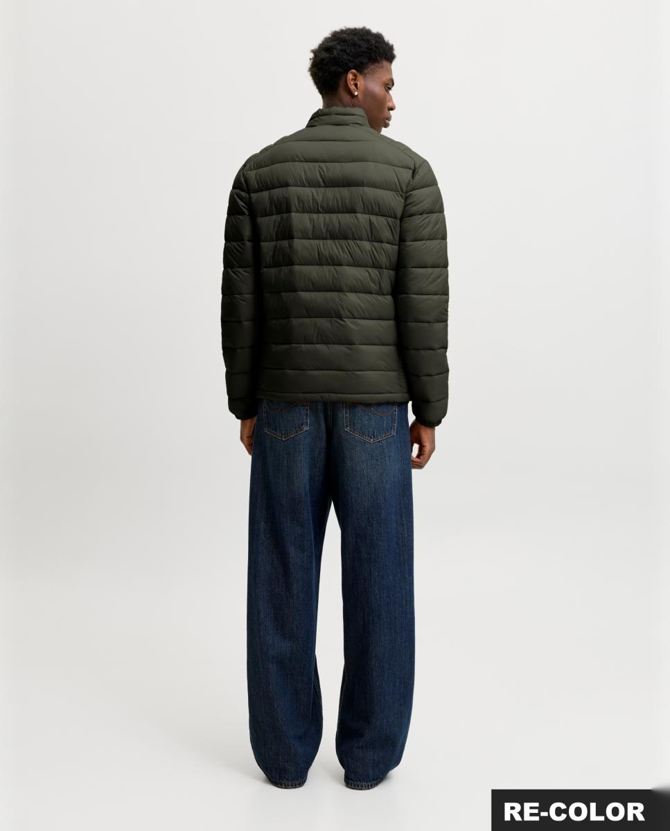 Plumífero de hombre acolchado con cuello alto - Jack & Jones - Verde Verde-2