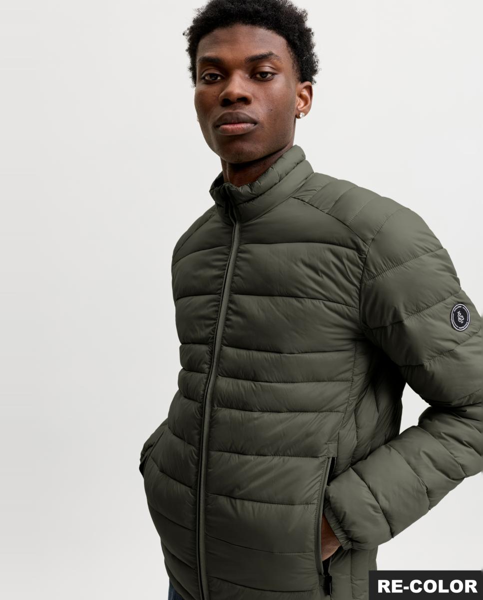 Plumífero de hombre acolchado con cuello alto - Jack & Jones - Verde Verde-3