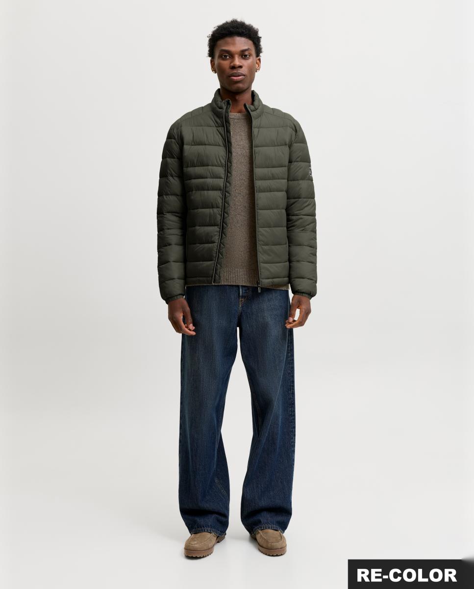 Plumífero de hombre acolchado con cuello alto - Jack & Jones - Verde Verde-7