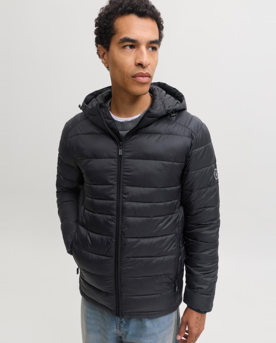 Plumífero de hombre acolchado con capucha - Jack & Jones - Negro Negro-3
