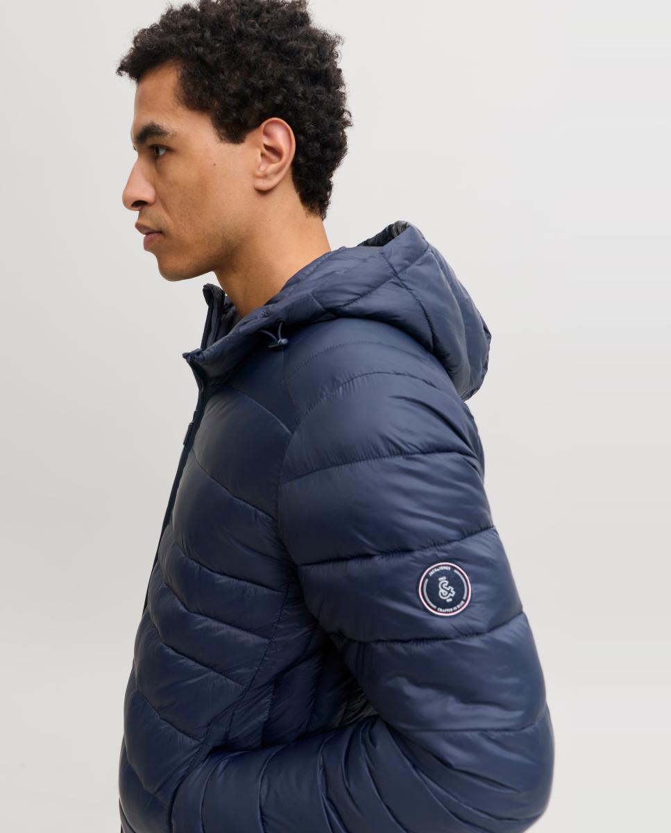 Plumífero de hombre acolchado con capucha - Jack & Jones - Azul Azul-3