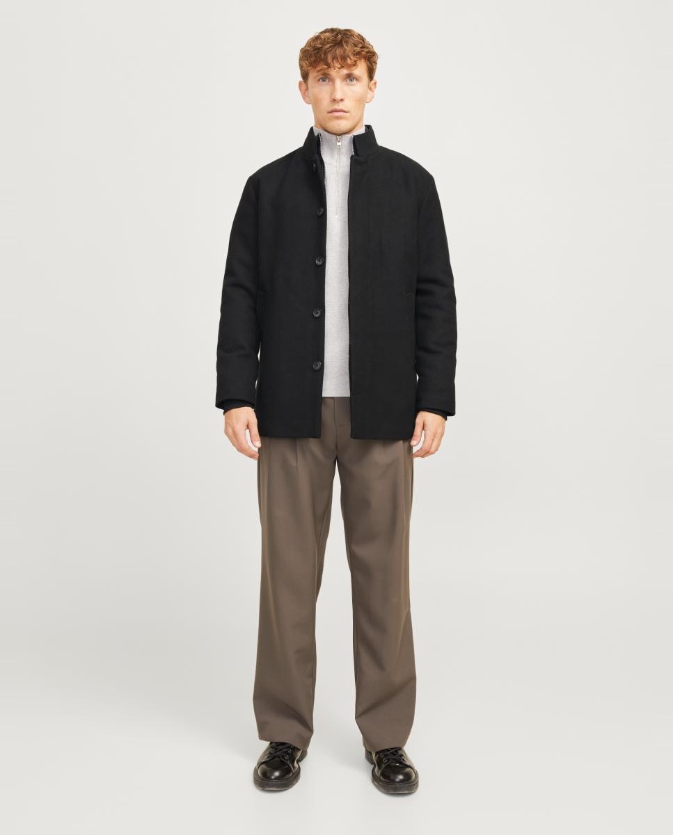 Abrigo de paño de hombre con mezcla de lana - Jack & Jones - Negro Negro-7