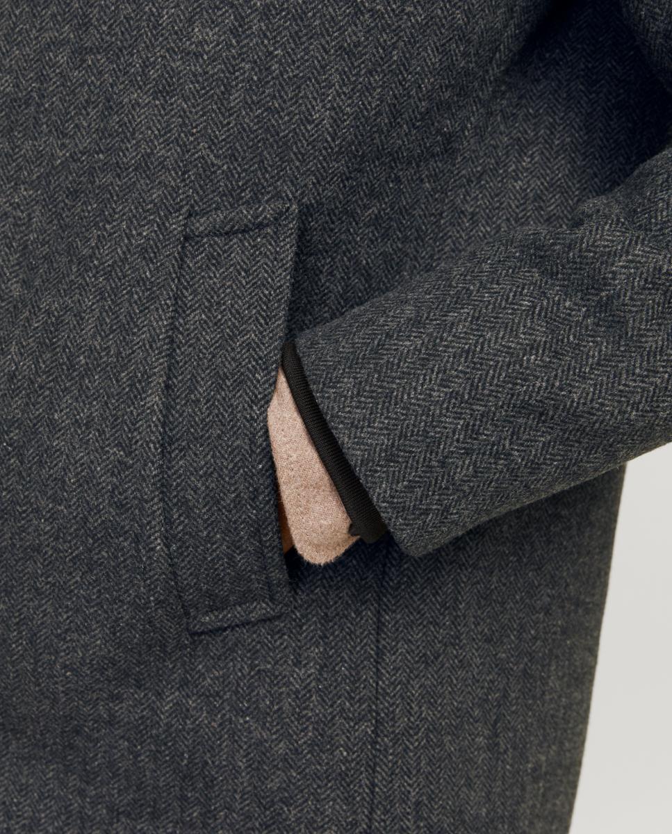 Abrigo de paño de hombre con mezcla de lana - Jack & Jones - Gris oscuro Gris oscuro-4