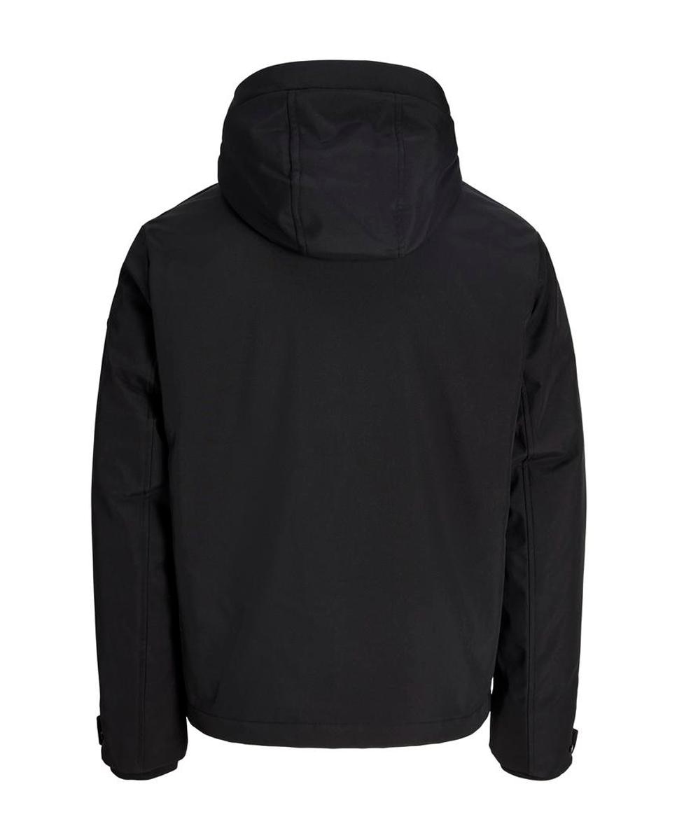 Casaco Softshell de Homem com Capuz Preto-6