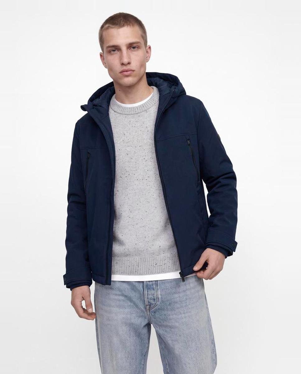 Chaqueta softshell de hombre con capucha - Jack & Jones - Azul marino Azul marino-3