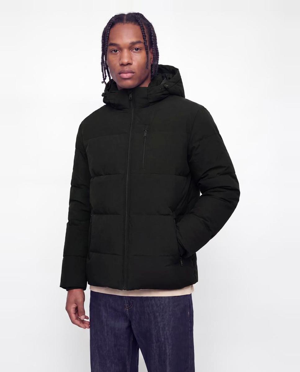Chaqueta acolchada de hombre con capucha - Jack & Jones - Negro Negro-1