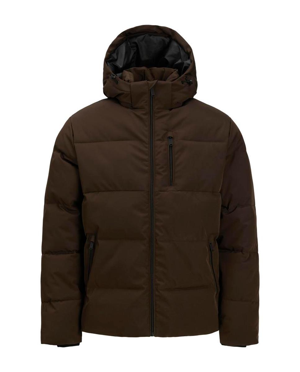 Imagen 0 de Chaqueta acolchada de hombre con capucha Marrón oscuro
