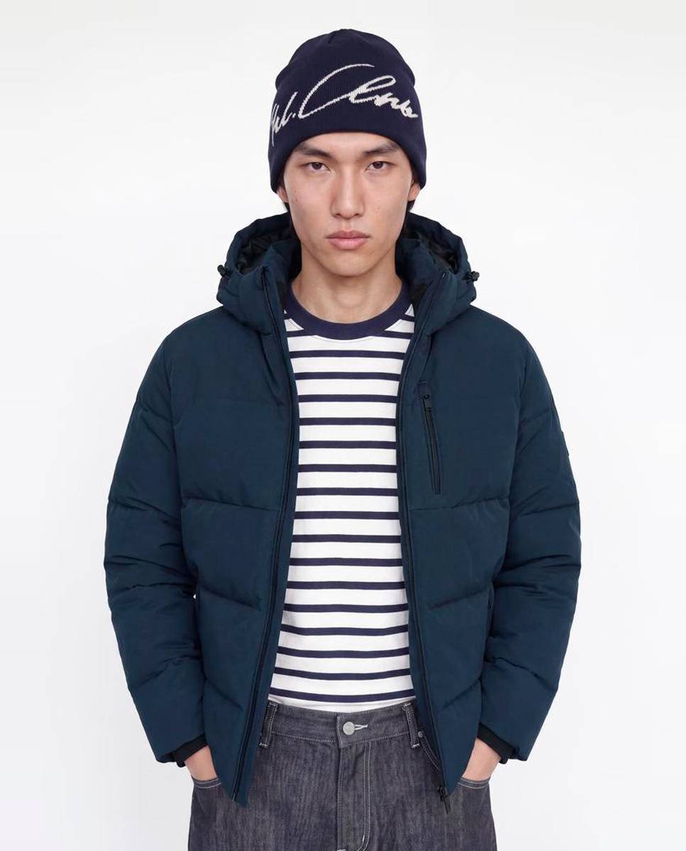 Chaqueta acolchada de hombre con capucha - Jack & Jones - Azul marino Azul marino-3