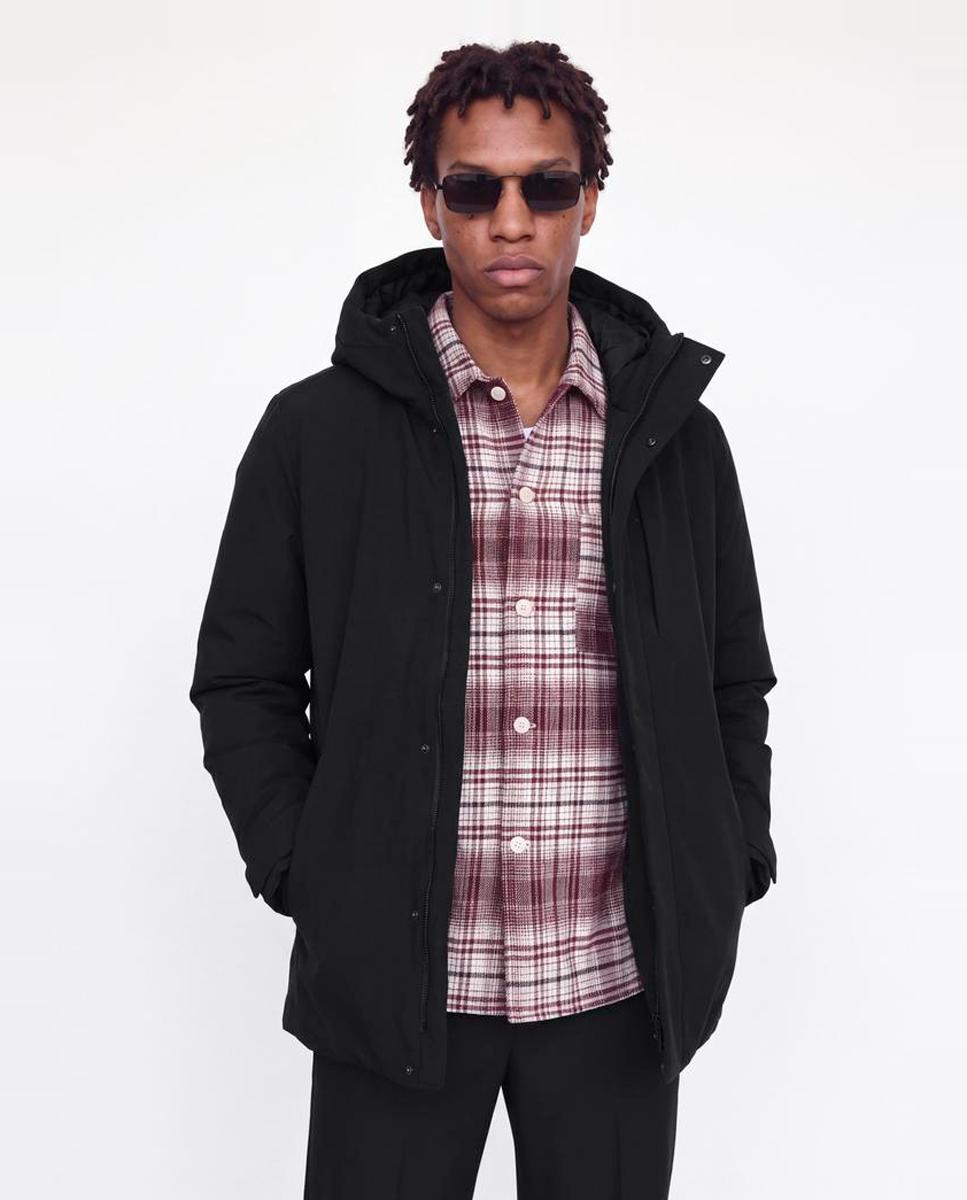 Parka de hombre impermeable con capucha - Jack & Jones - Negro Negro-1