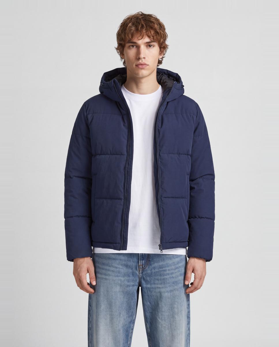 Chaqueta acolchada de hombre con capucha - Jack & Jones - Azul marino Azul marino-1