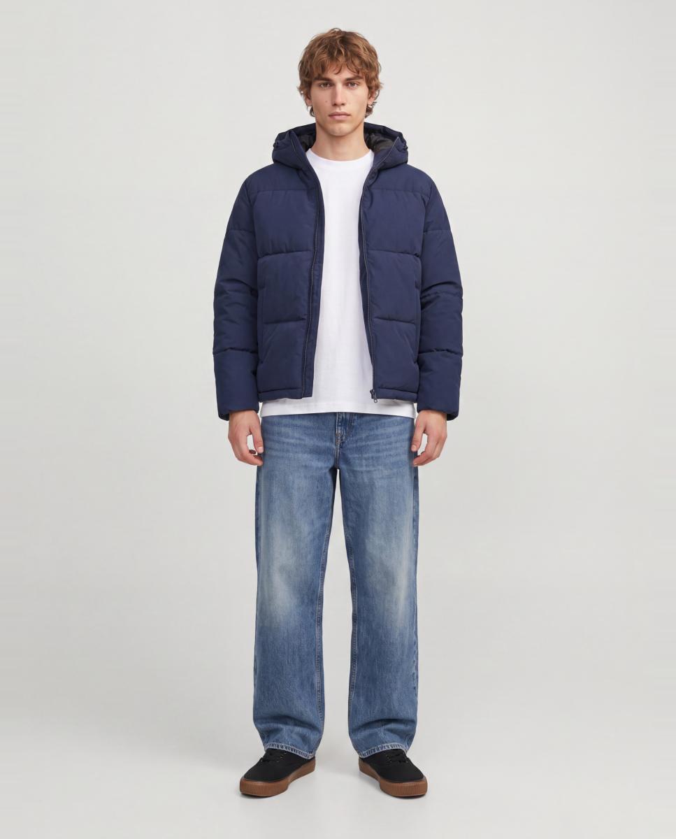 Chaqueta acolchada de hombre con capucha - Jack & Jones - Azul marino Azul marino-6