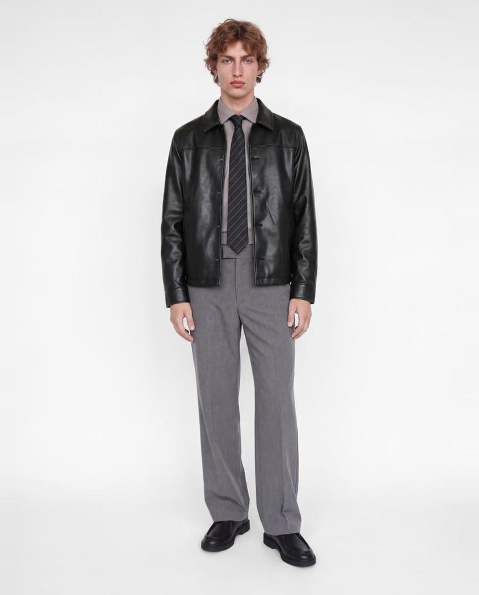 Imagen 6 de Cazadora de hombre de efecto piel - Jack & Jones - Negro Negro