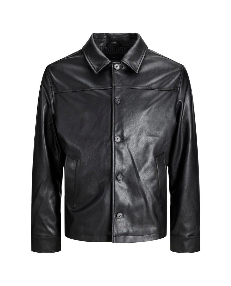 Imagen 4 de Cazadora de hombre de efecto piel - Jack & Jones - Negro Negro
