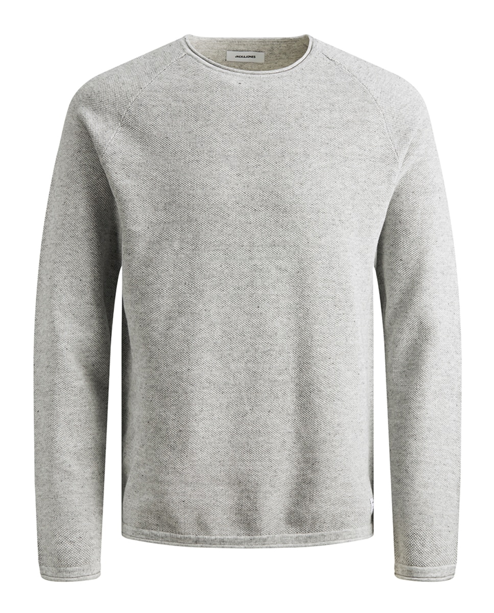 Camisola com decote redondo de homem cinzento-claro Cinzento-claro-6