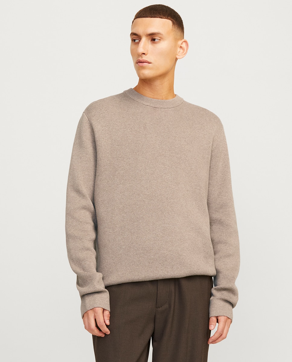 Jack & Jones - Jersey estructura de cuello redondo de hombre.
