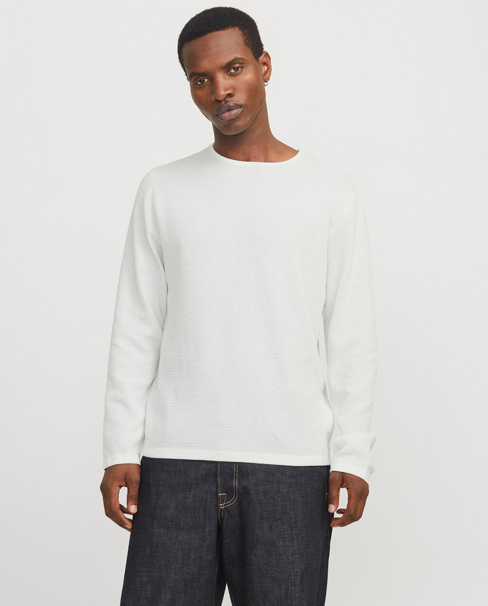 Jack & Jones - Jersey de punto de mangas largas y corte relaxed de hombre.