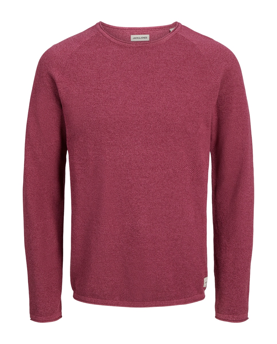 Camisola de malha cinzenta de homem com decote redondo Bordeaux-6
