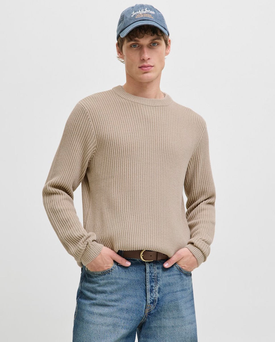 Jack & Jones - Jersey de hombre de punto liso.