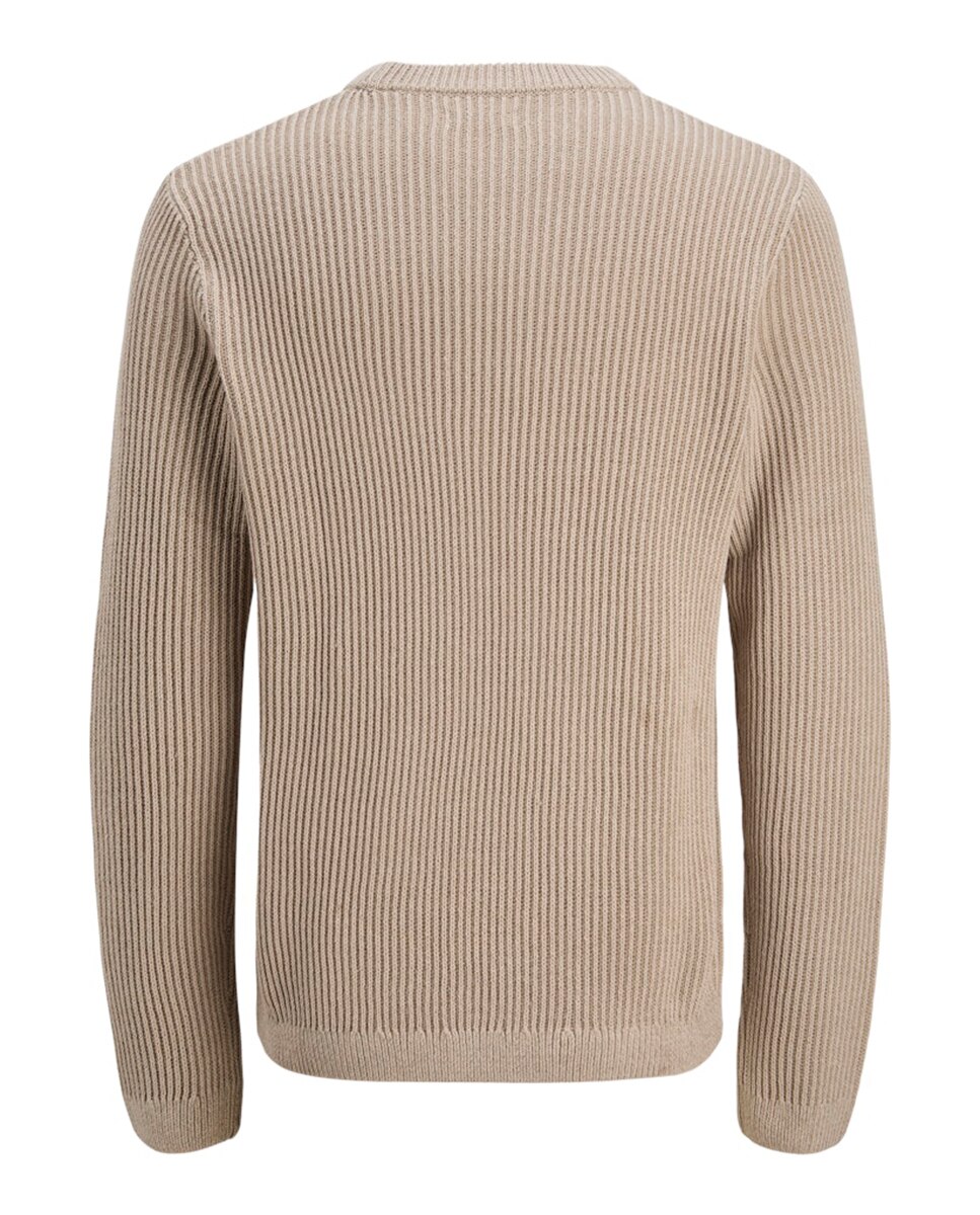 Camisola de Malha com Ponto Liso Creme-7