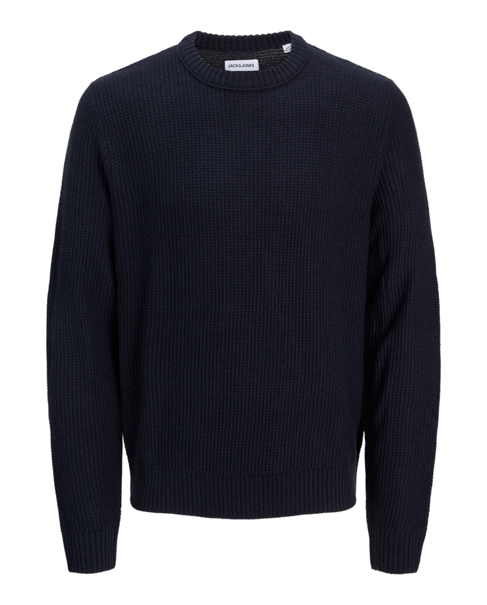 Camisola de Malha com Estrutura Azul-marinho-6