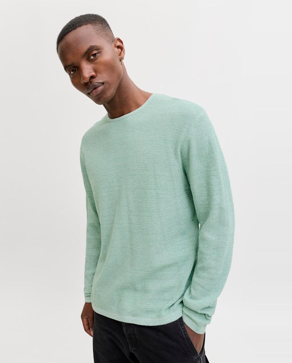 Jersey de punto de mangas largas y corte relaxed de hombre - Jack & Jones - Verde Verde-3